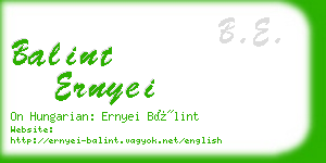 balint ernyei business card